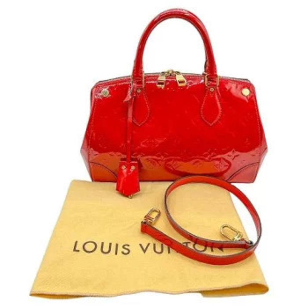 LOUIS VUITTON Santa Monica Handbag Shoulder Bag Red